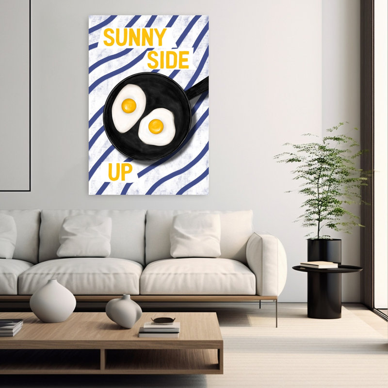 Sunny Side Up Eggs by EMELIEmaria - Wrapped Canvas Print, 152.4 cm H x 101.6 cm W