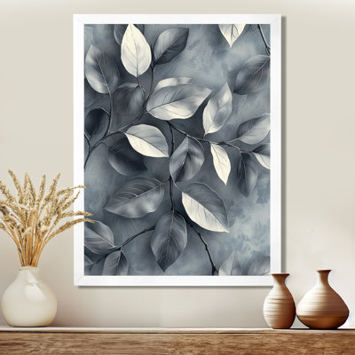 Cuivre, argent, feuilles d'étain I - impressions murales florales