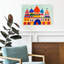 Whimsical Russian Church Colorful Playful Vibrant Architecture Wall Art Print by Mathieu - Wrapped Canvas Print-447941661