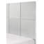 Lit double blanc au design contemporain avec tête de lit géométrique texturée et panneaux avant