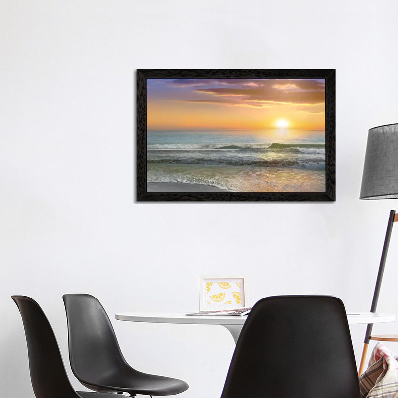 Dawn Rays - Print on Canvas, 101.6 cm H x 66.04 cm W, Black Framed