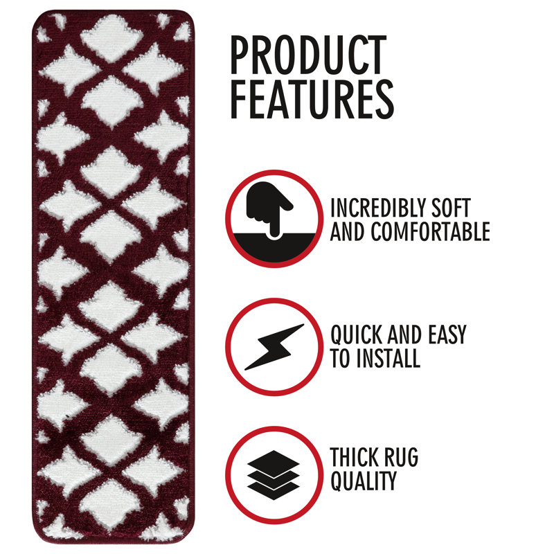 Tapis d'escalier Salas, Rouge