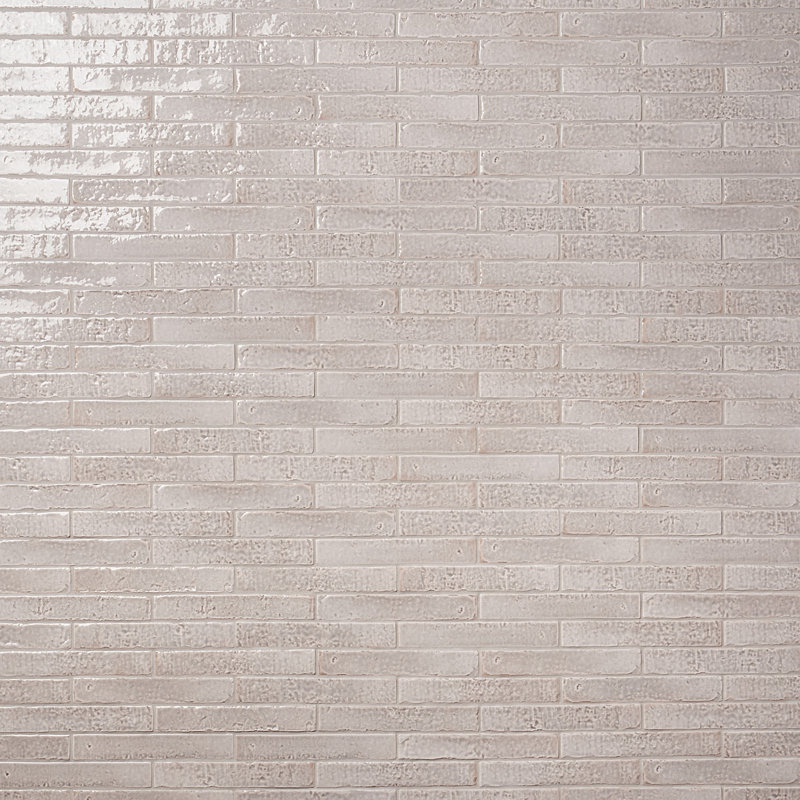 Wabi Sabi 1.5x 9 Crackled Glossy Ceramic Subway Wall Tile, Gray