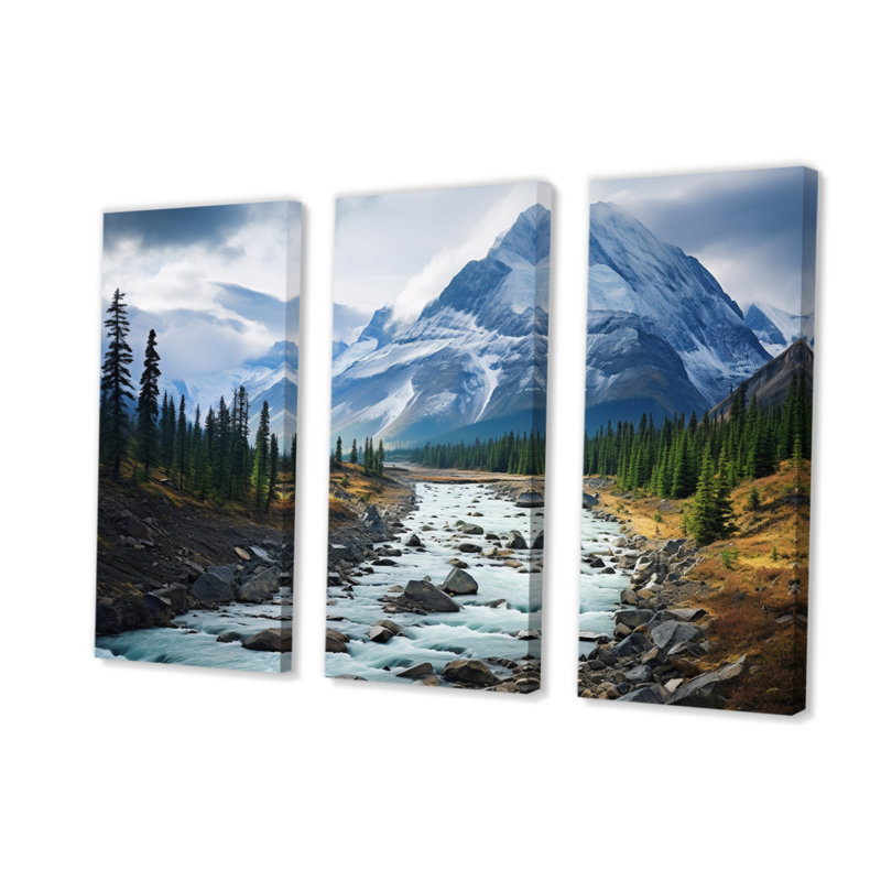 Canada Misty Mountain Majesty II sur toile, 3 pièces, H 40 po x l 60 po x P 1 po