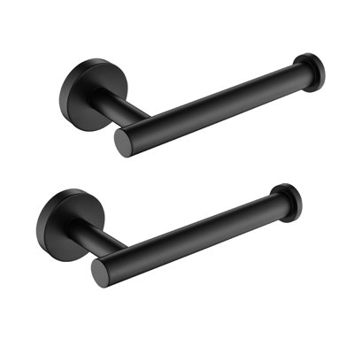 Ensemble de 2 porte-papier hygiénique noir élégant