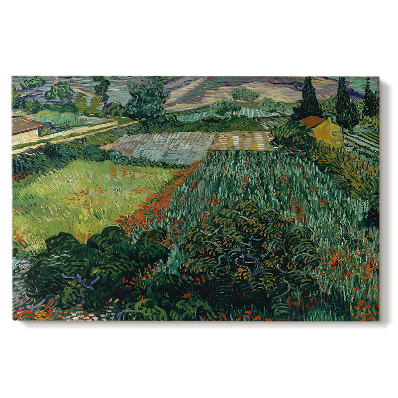 Champ avec coquelicots (Saint-Remy) - Vincent van Gogh - Toile tendue avec châssis - 1889, 40 x 60