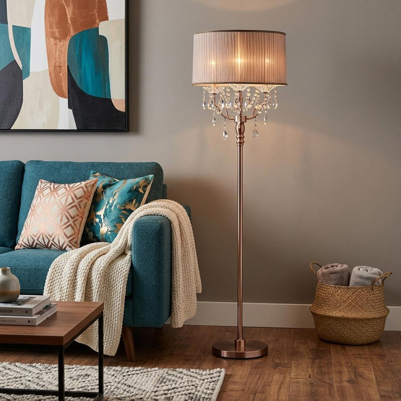 Derianna 62'' Silver Candelabra Floor Lamp