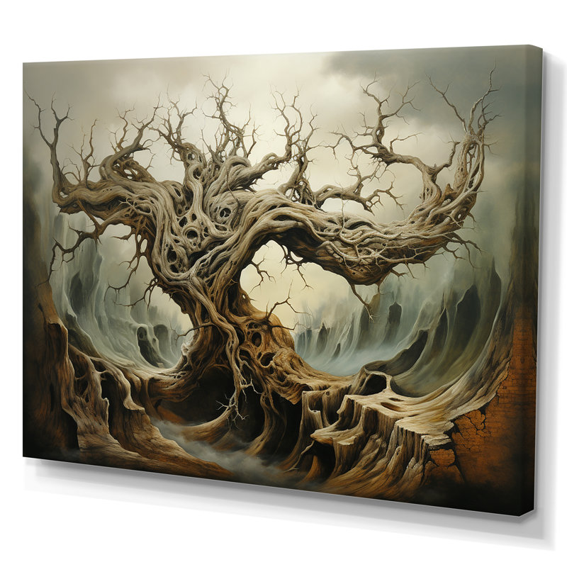 «Tw torsed Roots», impression sur toile, H 30 po x l 40 po x P 1,5 po, Toile tendue