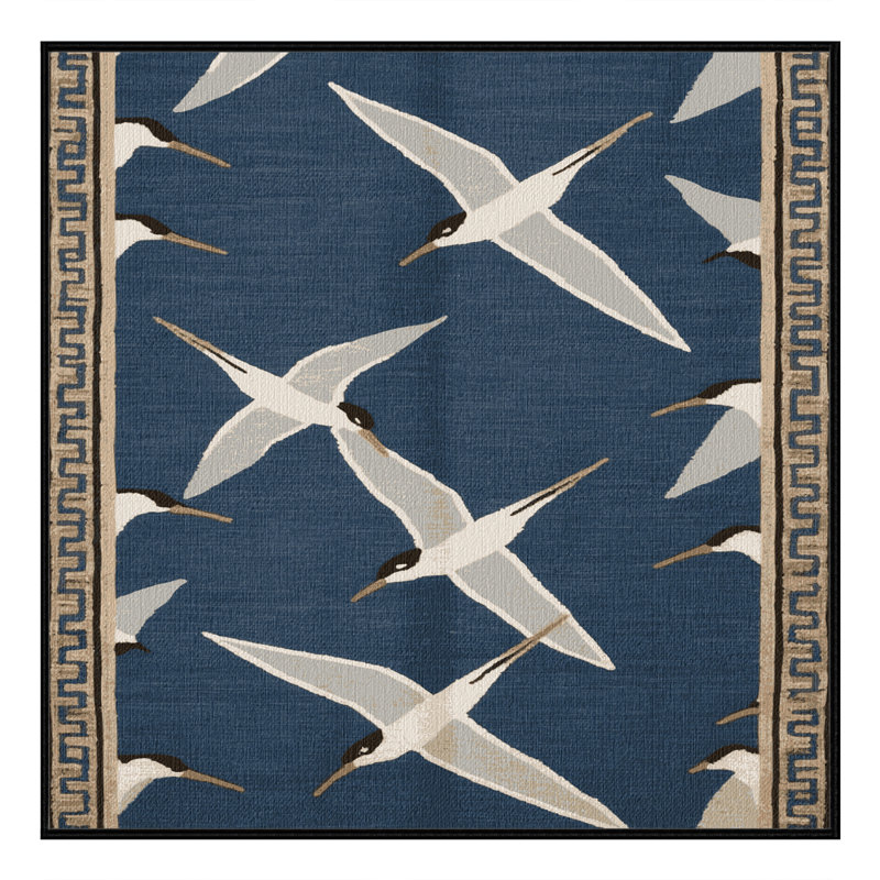  Tapis lavable lavé de sternes arctiques, Carré 5 pi