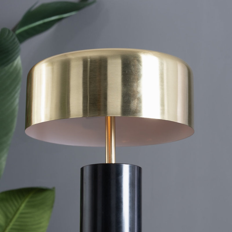Lampe de table Kinetic - Extérieur doré et intérieur blanc