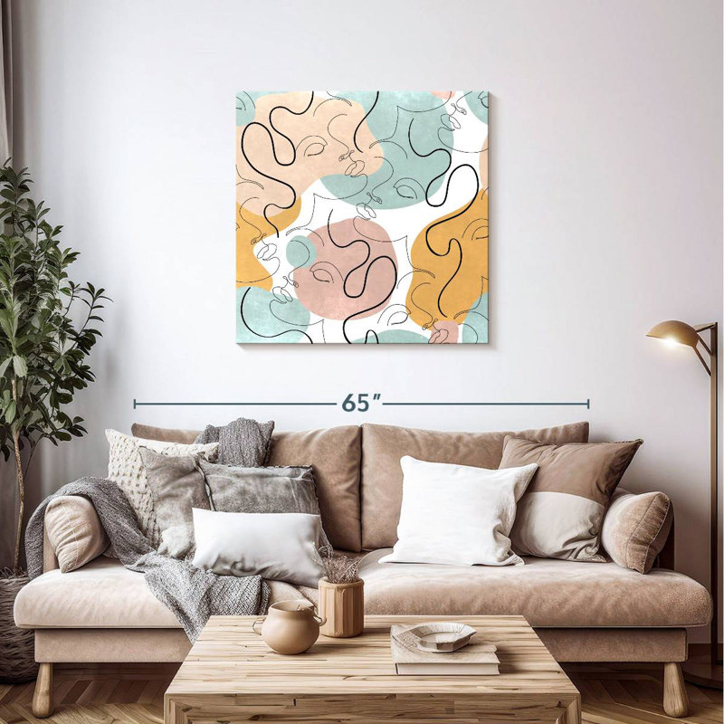 Portrait de femme abstraite Kerner, H 36 po x l 36 po