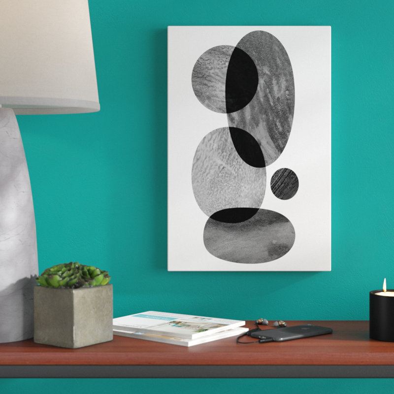 «Moving Orbs I», peinture sur toile, H 18 po x l 12 po