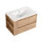 30" Wall Mounting Bathroom Vanity With Ceramic Sink, 2-Soft Close Drawer