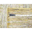 Tapis de couloir oriental 2 pi 8 po x 6 pi blanc avec pépites d'or, 100% laine, motif oxydé et patiné vieilli