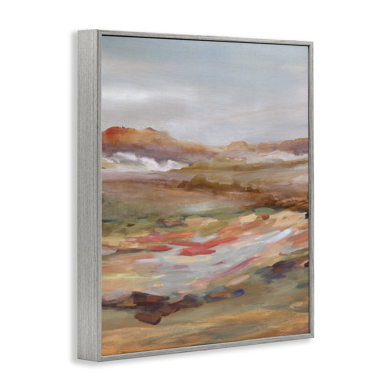 Giclée encadrée dynamique du désert abstrait, design par Carol Robinson, H 14 po x l 11 po, Estampe numérique Farmhouse