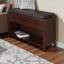 Banc de rangement à coussins de siège brun à 2 tiroirs Signe, H 21,65 po x l 37,97 po x P 14,36 po Signe