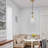 1-light Transparent Teardrop Glass Pendant Light