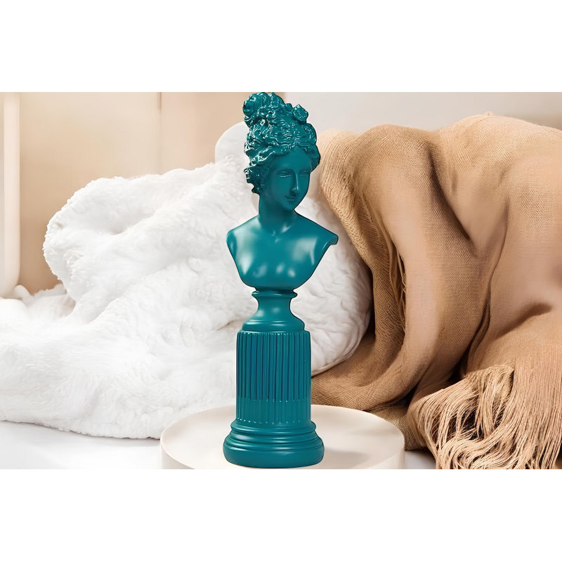 Charming Decorative Object, Turquoise Polyester, 3.5 x 6.7 x 3.5 inches | 100% Durable Polyester Material | Perfect for Home Décor & Accent Pieces, Adds Color and Style to Any Space