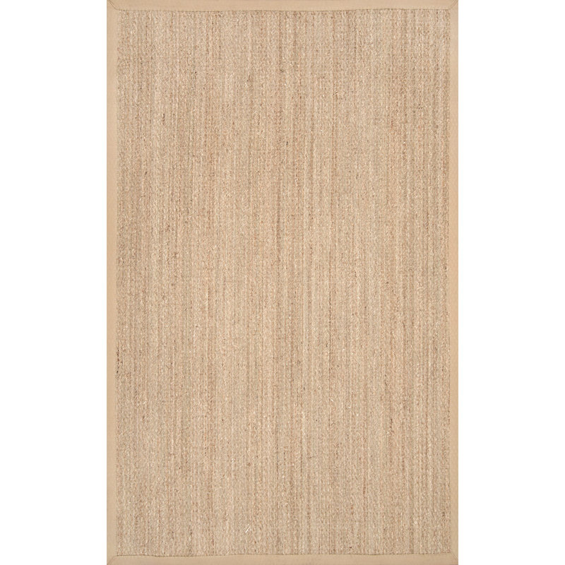 Angelica Solid Colour Bamboo Slat / Seagrass Area Rug, Rectangle 183 x 274cm