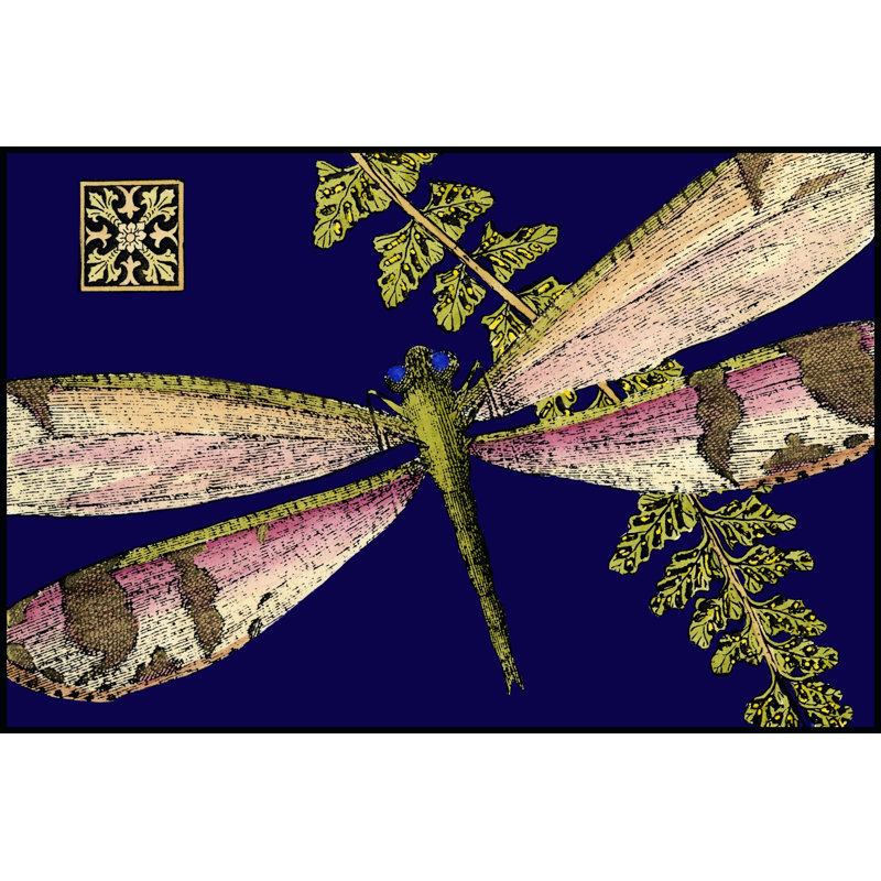 Mini Shimmering Dragonfly II (ZHC) by Vision Studio - Wrapped Canvas Painting, 61cm H x 91cm W