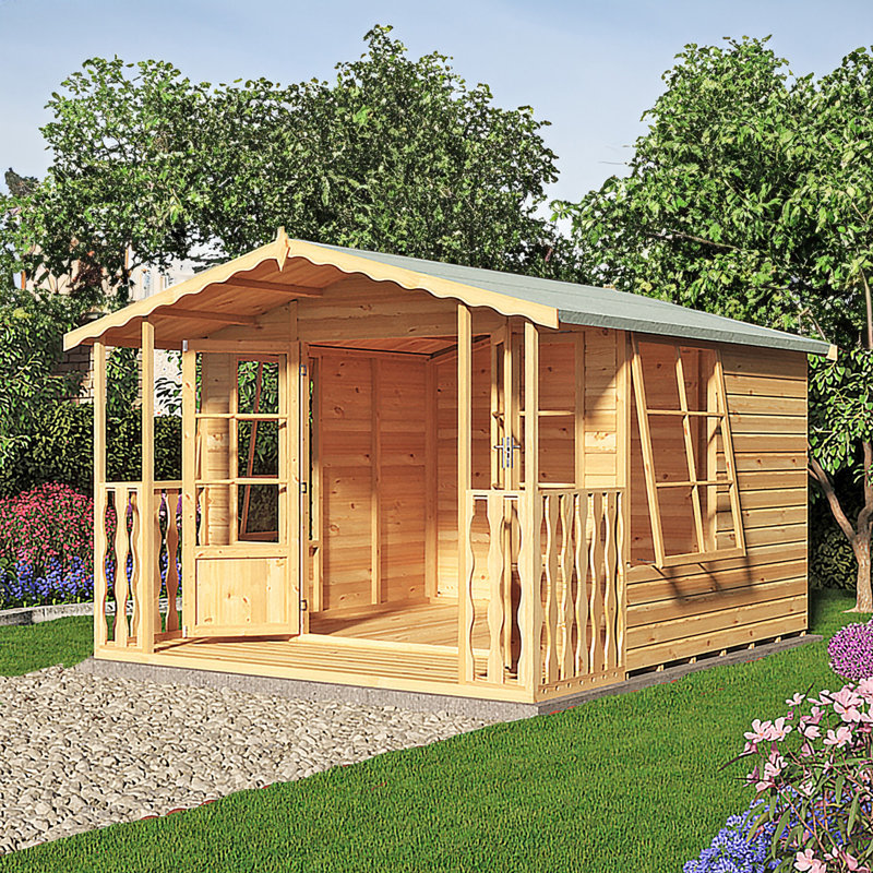 Woburn Handmade Shiplap Summerhouse with Veranda 10 ft x 11 ft