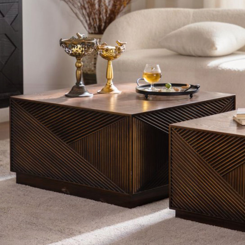 Maddison carré moderne avec panneau écologique durable, aucun assemblage requis pour le salon