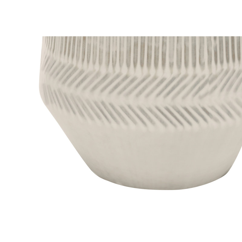 Lighting, H 33 po, lampe de table, abat-jour ivoire / crème, céramique crème, contemporain