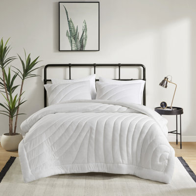 Édredon blanc 3 pièces très grand / très grand - rembourrage 350G / m², lavable à la machine, textile