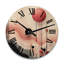 Horloge murale géométrique moderne «Happy Flowers of Rhythmin» rose et bleu I-1042187495