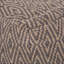 Pouf en coton tissé à la main gris foncé Cube brun foncé 15 po avec motif subtil de losanges | Gris + brun | Tissu-660785131