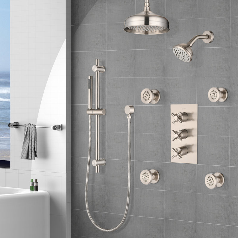 Système de douche complet avec valve brute