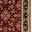 Tapis noir / rouge / beige noué à la main de haute qualité