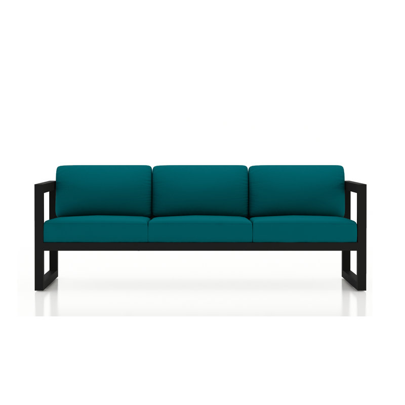 Avion 2 Piece Sofa Set, Canvas Charcoal Sunbrella® Canvas, Black