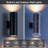 14" Modern Outdoor Porch Light Patio Light In 2 Lights With Aluminum Cylinder And Tempered Glass Cover Waterproof Wall Sconce 2 Pack (Matte Black)(Bulbs NOT Included)