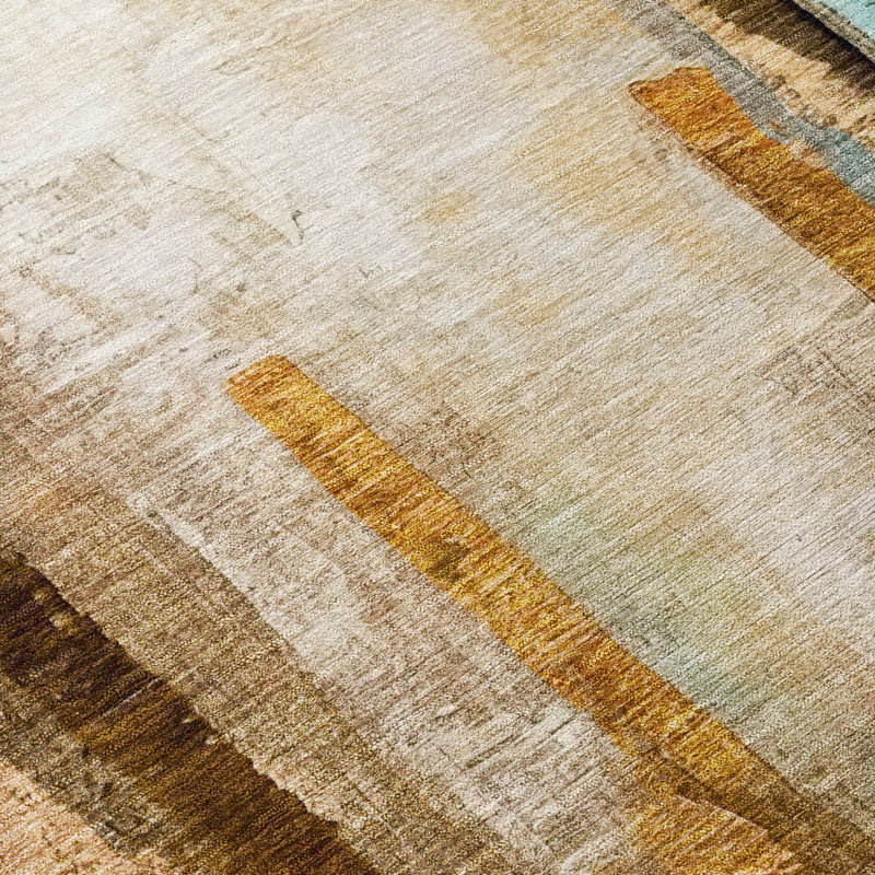 Tapis beige intérieur / extérieur lavable à la machine, Rectangle 1 pi 8 po x 2 pi 6 po