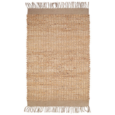 Huxton Solid Colour Hand Woven 110cm X 170cm Area Rug