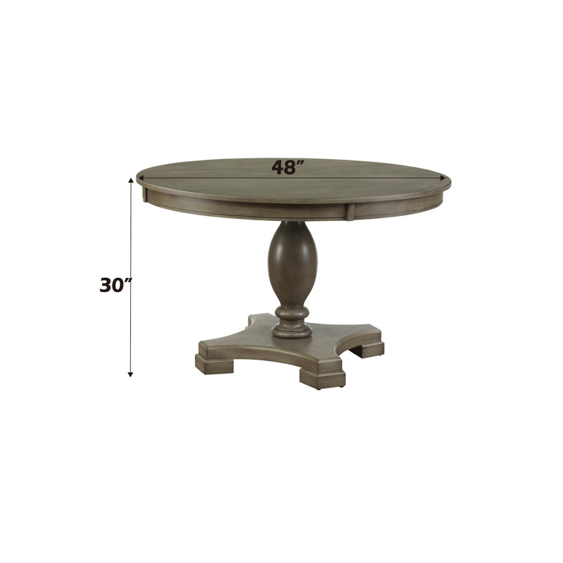 Table de salle à manger ronde en bois au fini chêne gris
