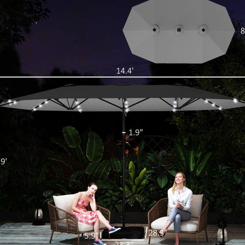 ECBCD-edcae Umbrella, Gray
