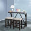 Ensembles de table de salle à manger de style maison de campagne peu encombrants avec ports USB, finition bois
