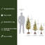 Ensemble de 3 sapins de Noël artificiels préilluminés avec lumières DEL blanc chaud, sapins clairsemés avec bases en métal