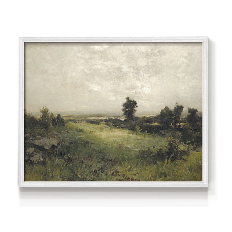 Paysages rétro-DCXLV III - impression encadrée - réaménageable, H 11 po x l 14 po, Blanc