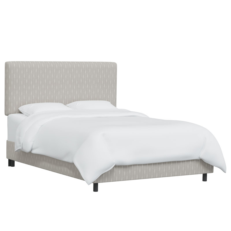 Leotis Upholstered Standard Bed, Queen, Sprint Stripe Grey