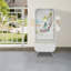 Cage à oiseau 30,3 pouces moderne en fer forgé avec porte transparente et décor d'arbre simulé-176564884