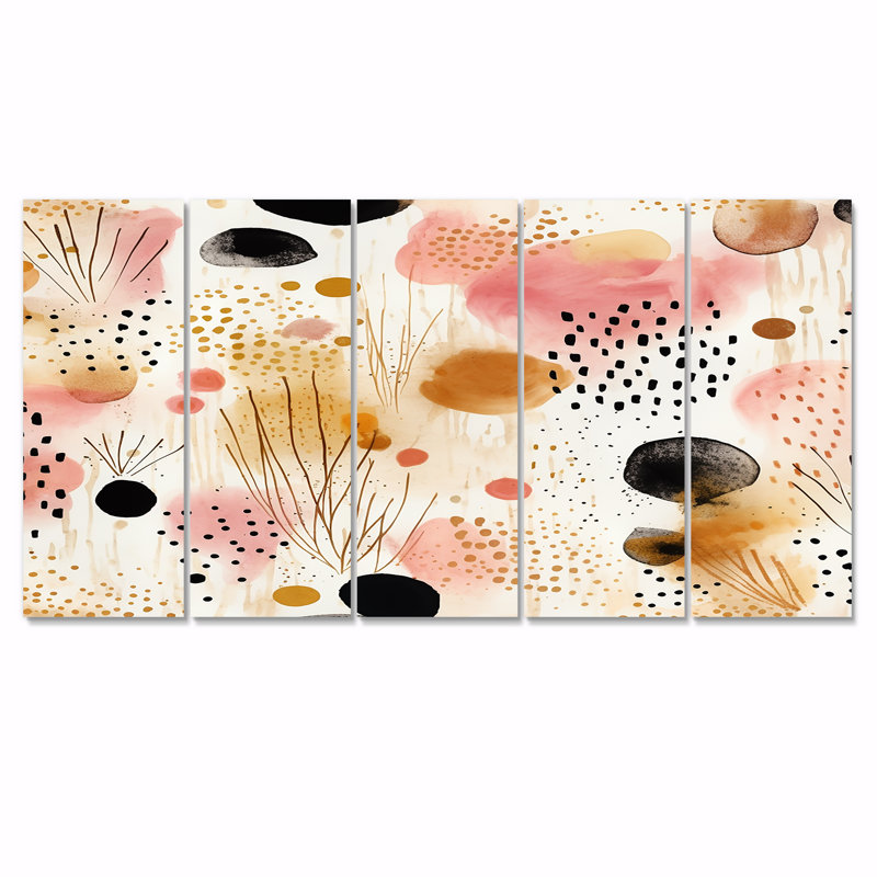 Feuilles d'automne, ensemble de 5 pièces, H 28 po x l 60 po