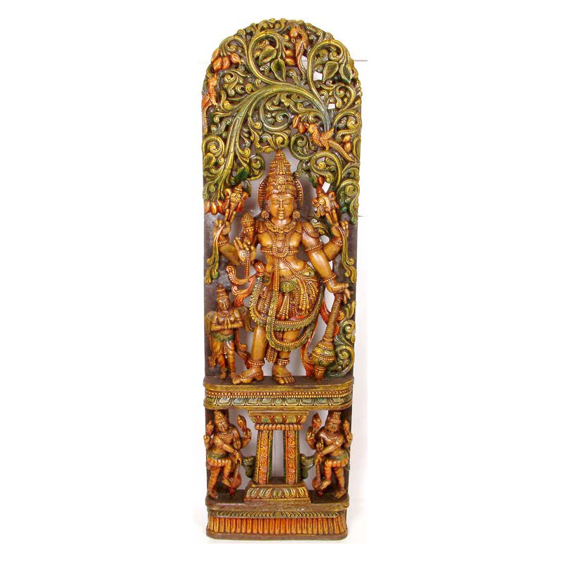 Trilokapati Vishnu adoré par Garuda