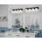 4-Light Brushed Nickel Bath Vanity Light with Etched Glass Shades-692937638