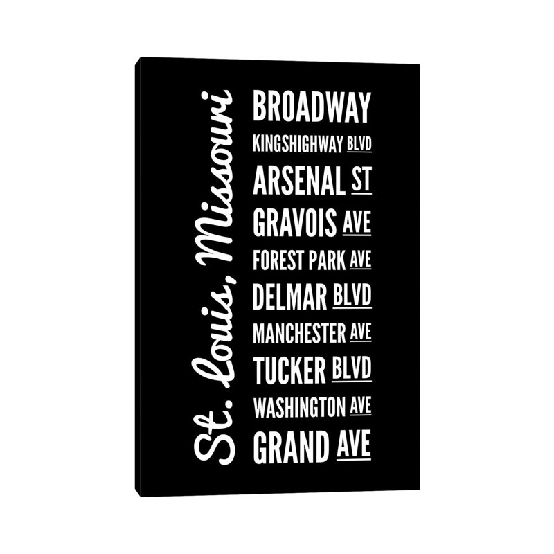 St. Louis Streets by Benton Park Prints - Print on Canvas, 30.48 cm H x 45.72 cm W, Wrapped Canvas