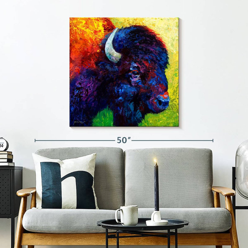 Brampt Bison Head III, 30" H x 30" W