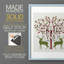 «Christmas Des Deer and Heart Tree», reproduction encadrée crème - bois massif-1769924869-1769924873