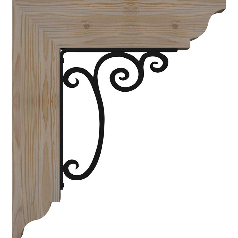 Avery 8" Triple Brace Ironcrest Bracket, 14"H x 11 1/2"D, 3 1/2"W x 2"T Douglas Fir (Smooth)